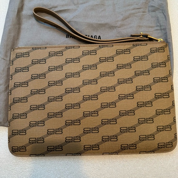 NWOT Balenciaga Monogram Pouch with Strap - Picture 2 of 7